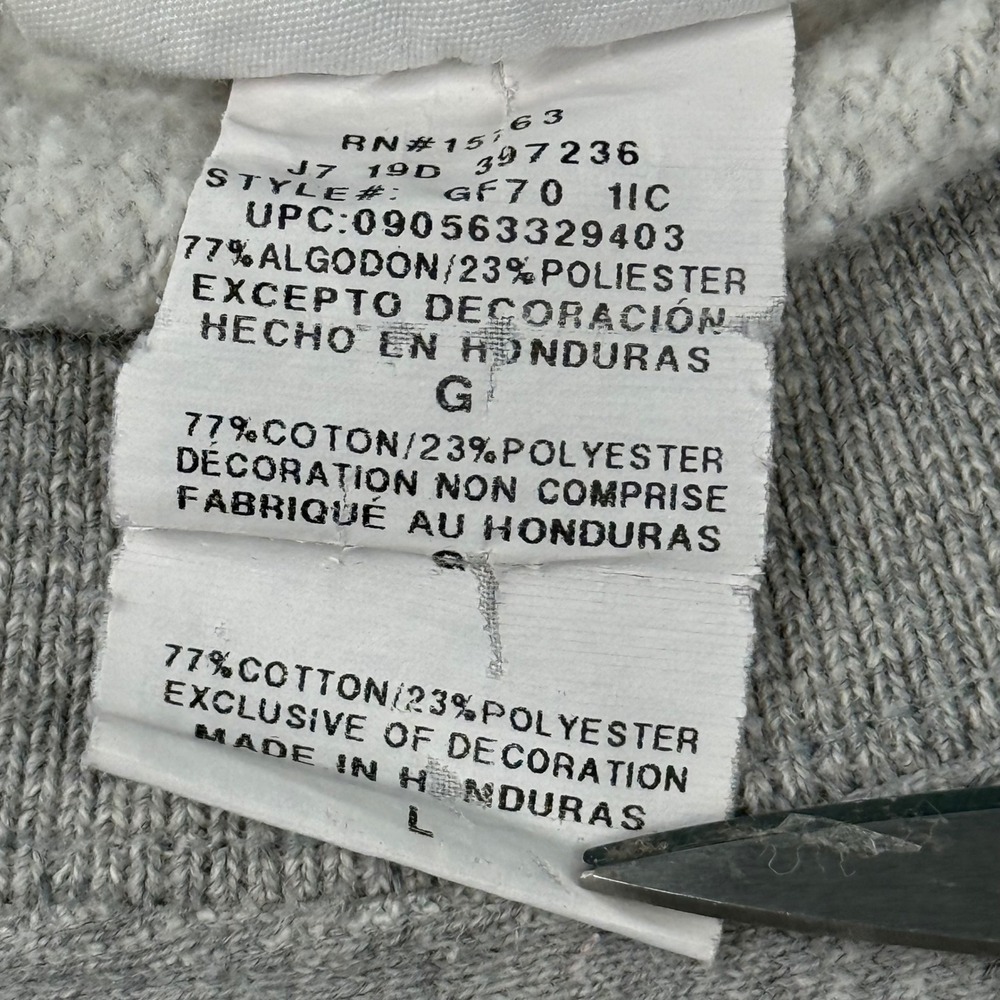 Champion Reverse Weave Sweatshirt Mens Large Gray Chenille Script Logo GF70 11C - Picture 4 of 11
